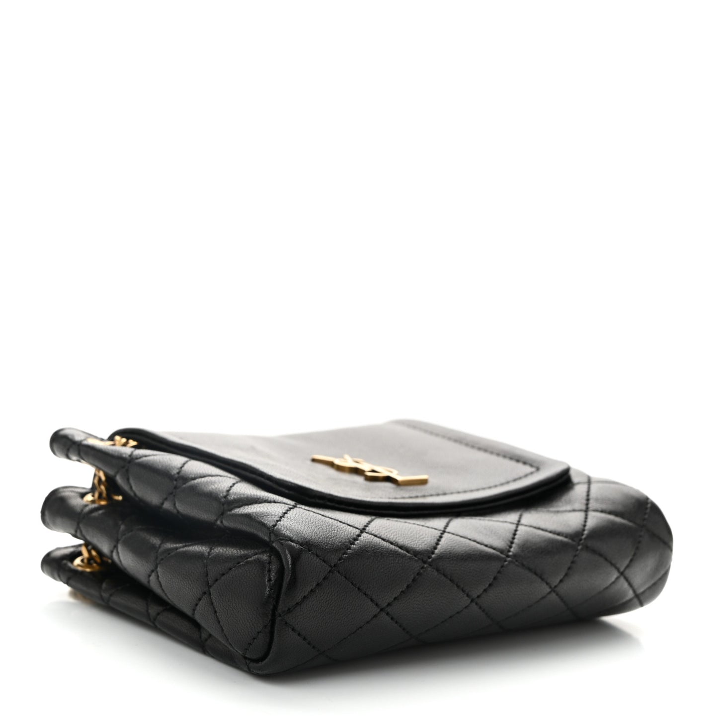 Lambskin Quilted Monogram Mini Nolita Black