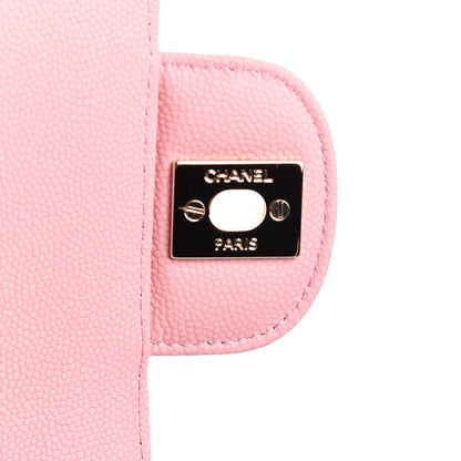Chanel Caviar Chevron Quilted Small Double Flap Pink 9 of 12