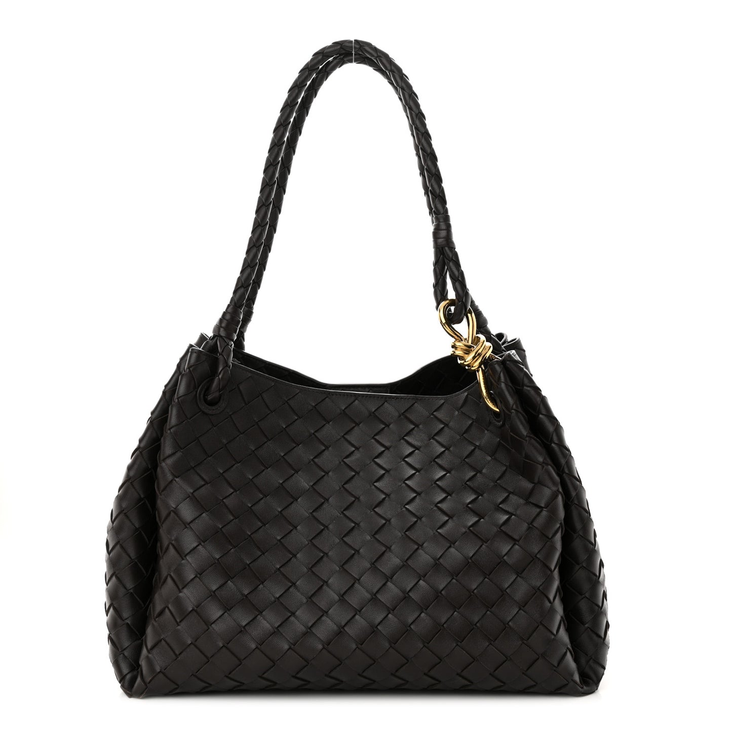 Nappa Intrecciato Large Andiamo Parachute Shoulder Bag Fondant
