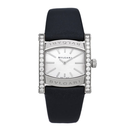 Bulgari 18K White Gold Satin Diamond Bezel Mother of Pearl 31mm Assioma Quartz Watch 1 of 5