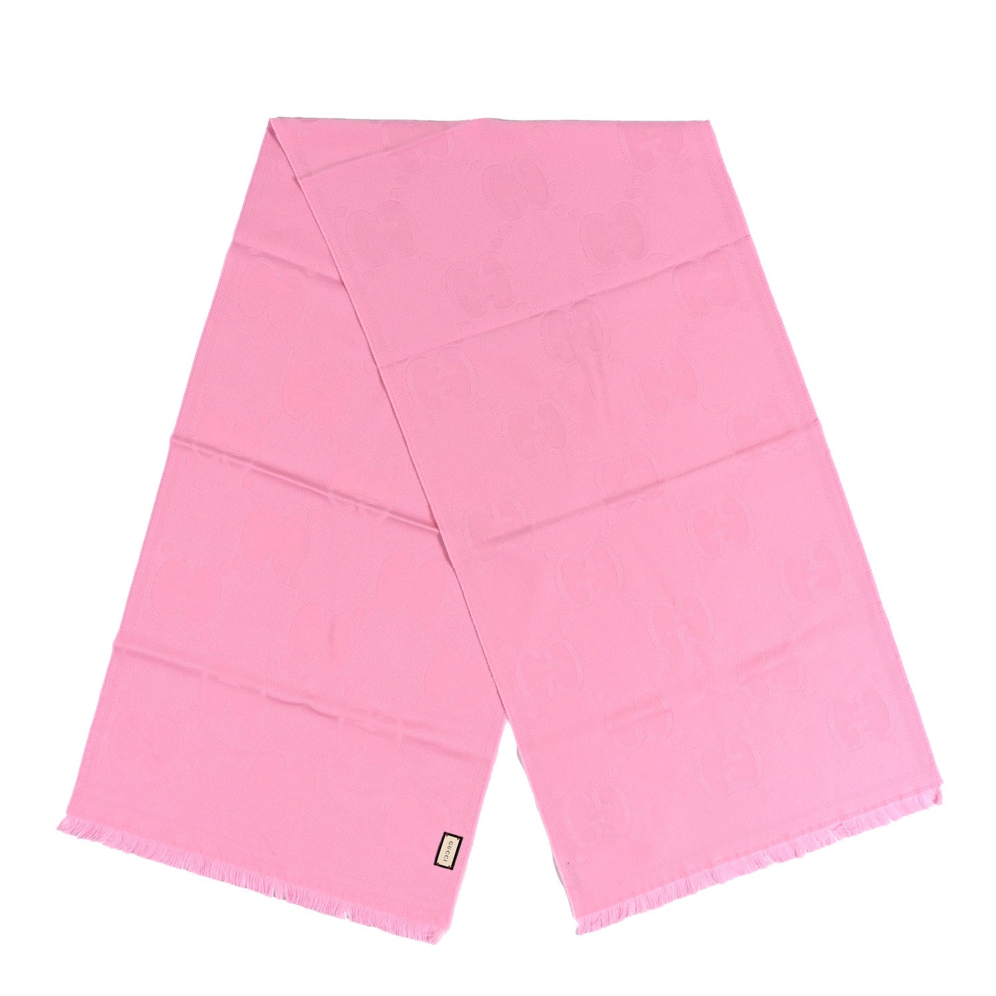 Wool Jacquard Monogram Jumbo GG Lady Nest Scarf Roseate
