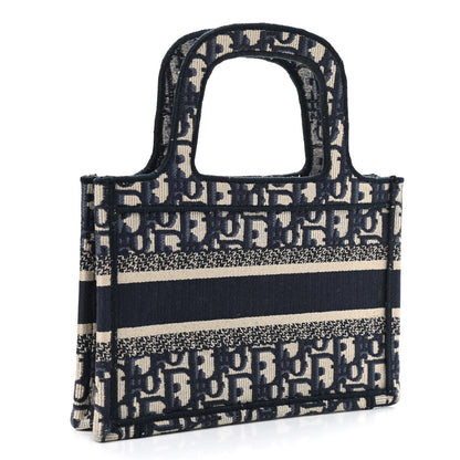 Christian Dior Oblique Mini Book Tote Blue Multicolor 3 of 8
