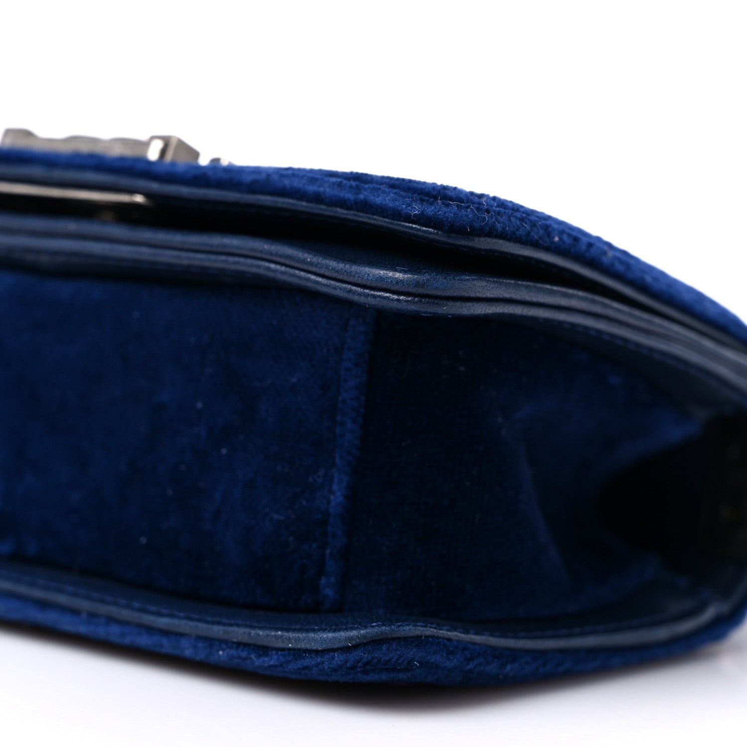 Chanel Velvet Quilted Mini Boy Flap Navy 9 of 10