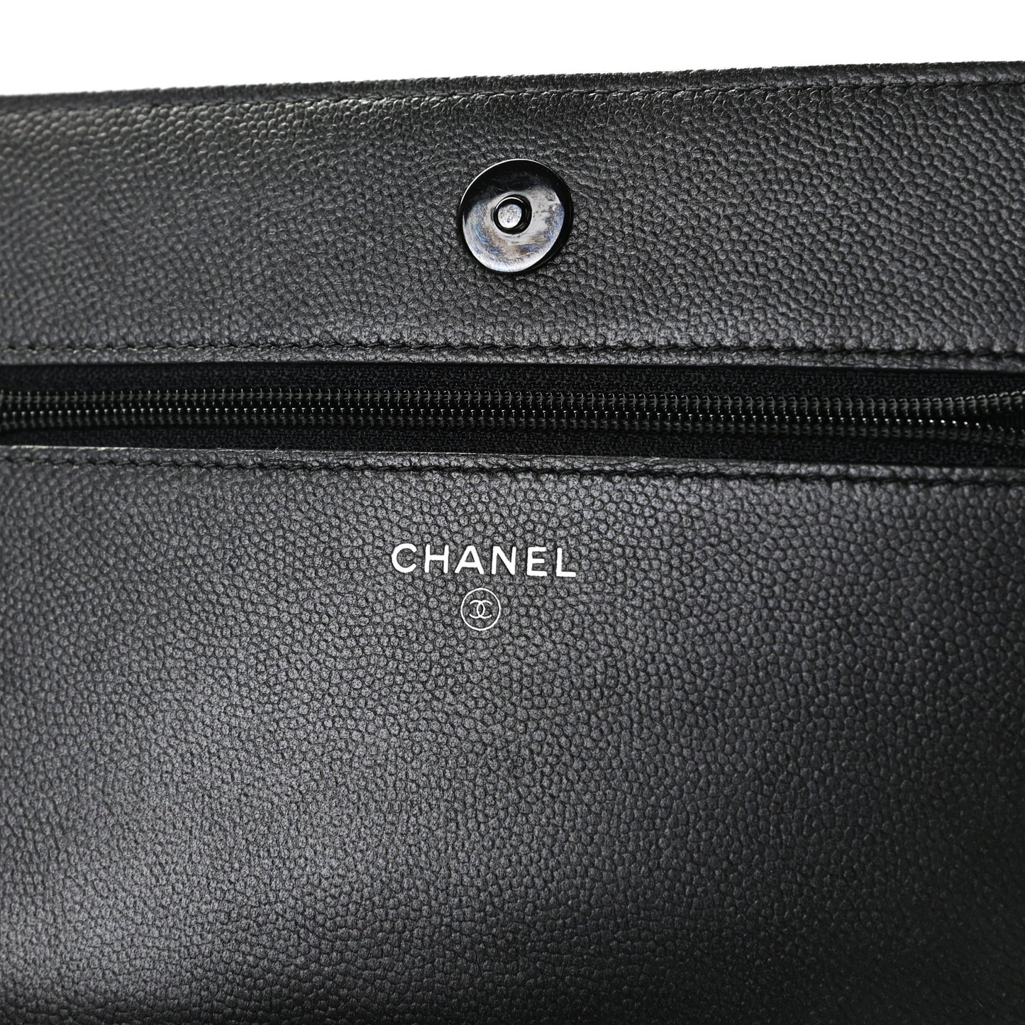 Caviar Quilted Boy Wallet On Chain WOC So Black