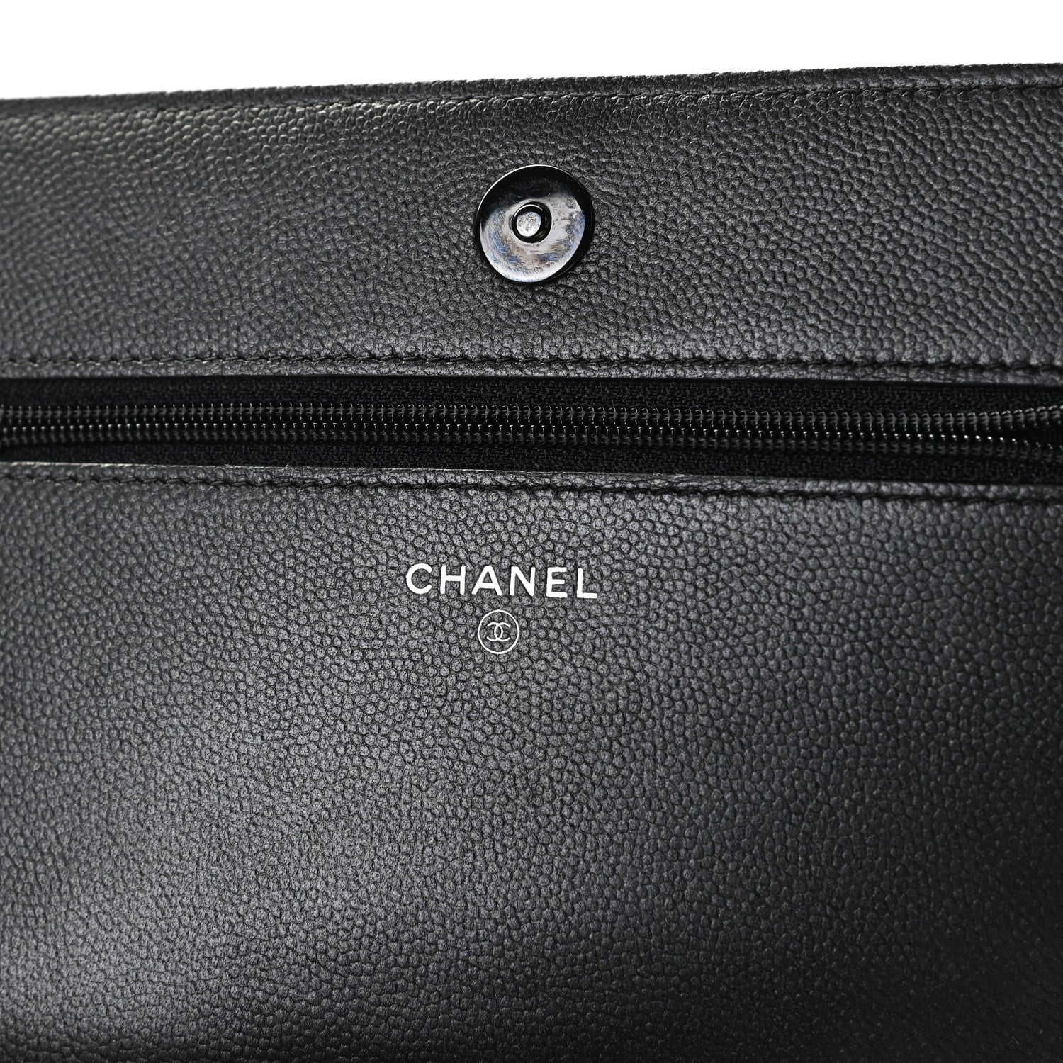 Chanel Caviar Quilted Boy Wallet On Chain WOC So Black 8 of 13