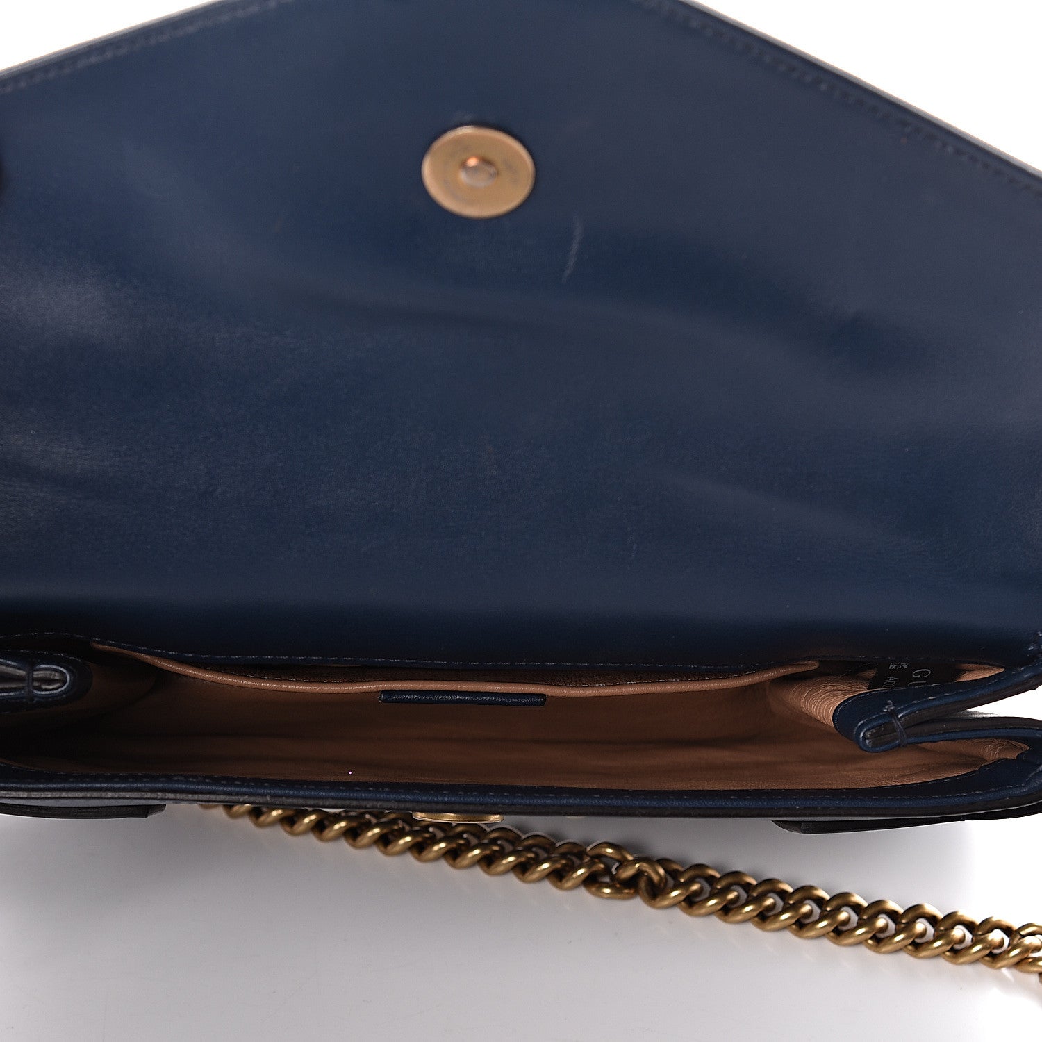 Gucci Nappa Pearl Studded Mini Queen Margaret Broadway Shoulder Bag Blue Agata 6 of 11