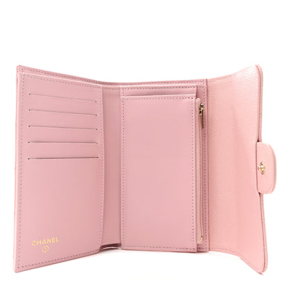 Chanel Caviar Quilted Medium Flap Wallet Light Pink 5 of 9