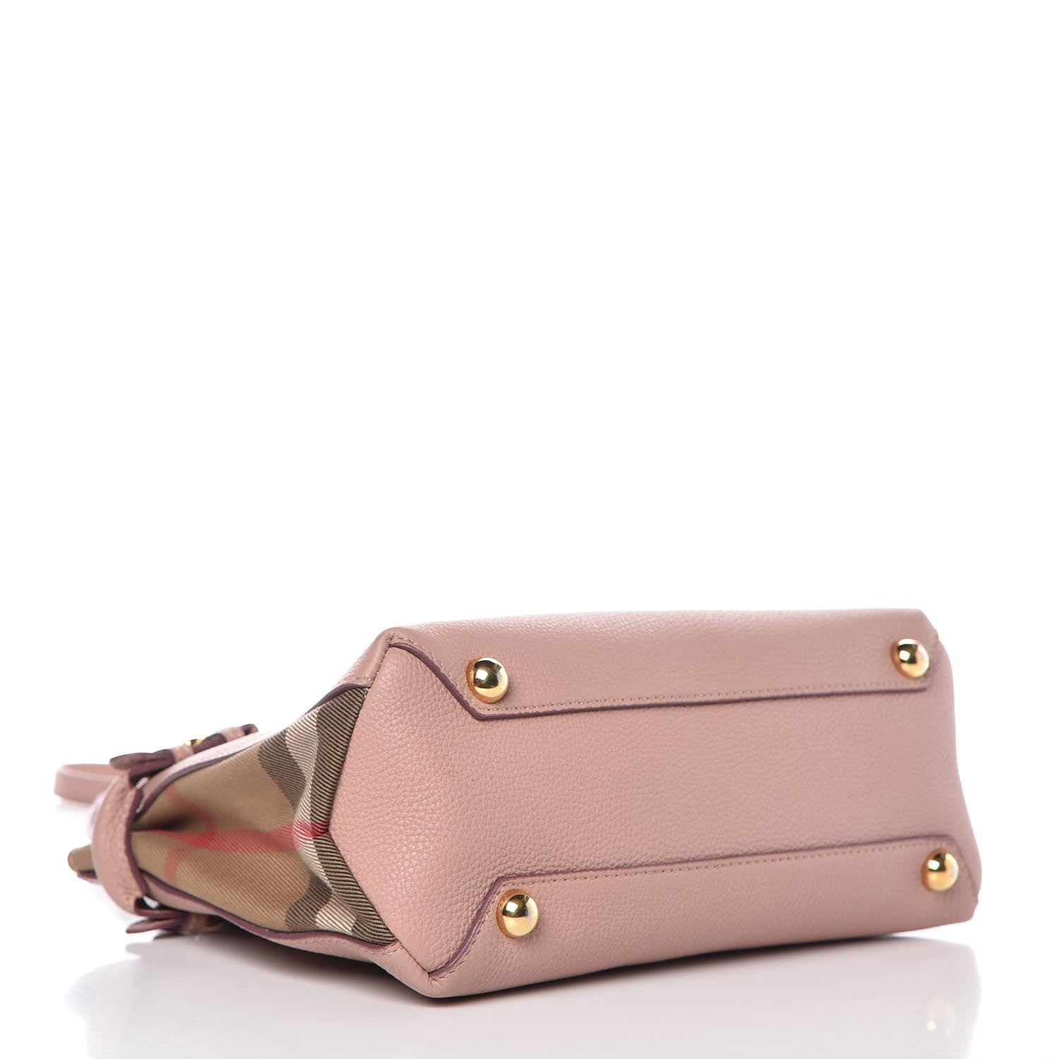 Burberry Grainy Calfskin House Check Small Banner Tote Pale Orchid 4 of 12