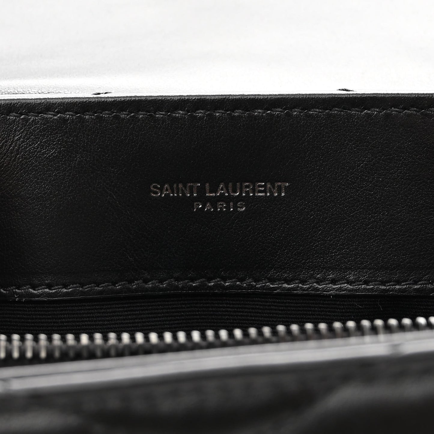 Calfskin Y Quilted Monogram Monochrome Small Loulou Chain Satchel Black