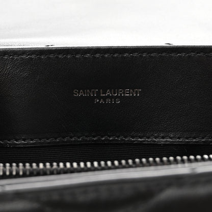 Saint Laurent Calfskin Y Quilted Monogram Monochrome Small Loulou Chain Satchel Black 7 of 10