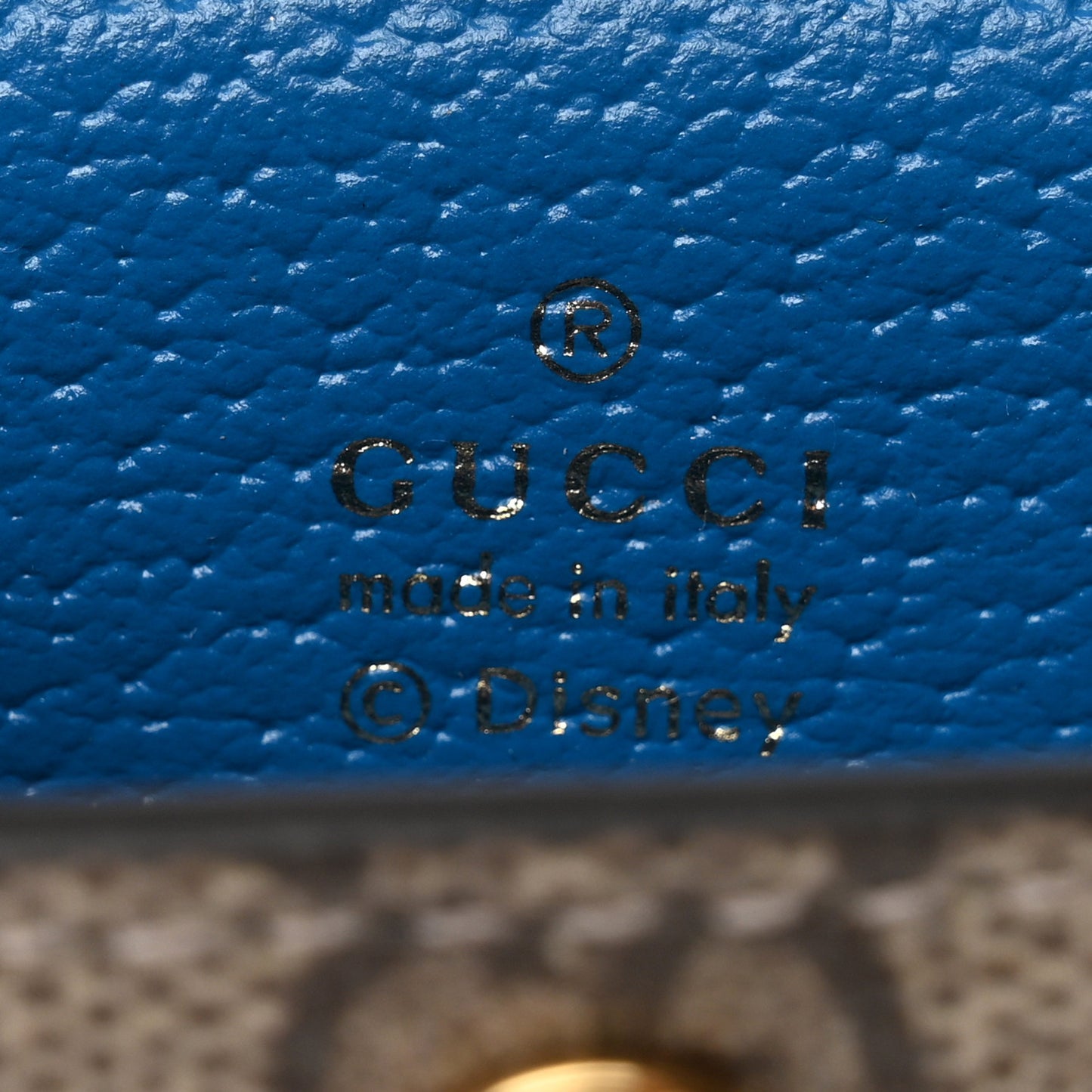 X DISNEY GG Supreme Monogram Donald Duck Lipstick Holder Bag Beige Ebony Blue