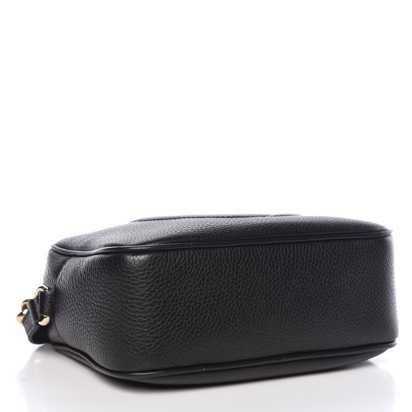Pebbled Calfskin Small Soho Disco Bag Black