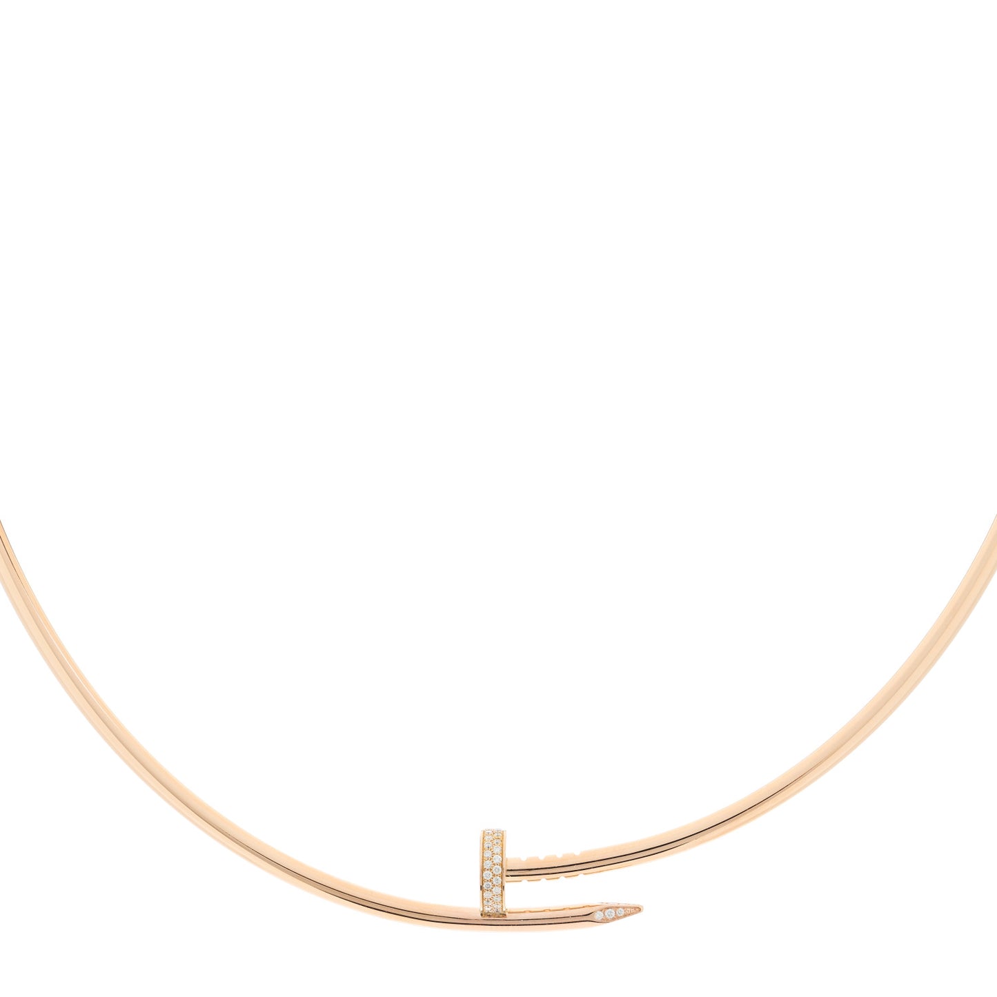 18K Pink Gold Diamond Juste Un Clou Necklace