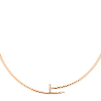 Cartier 18K Pink Gold Diamond Juste Un Clou Necklace 2 of 3