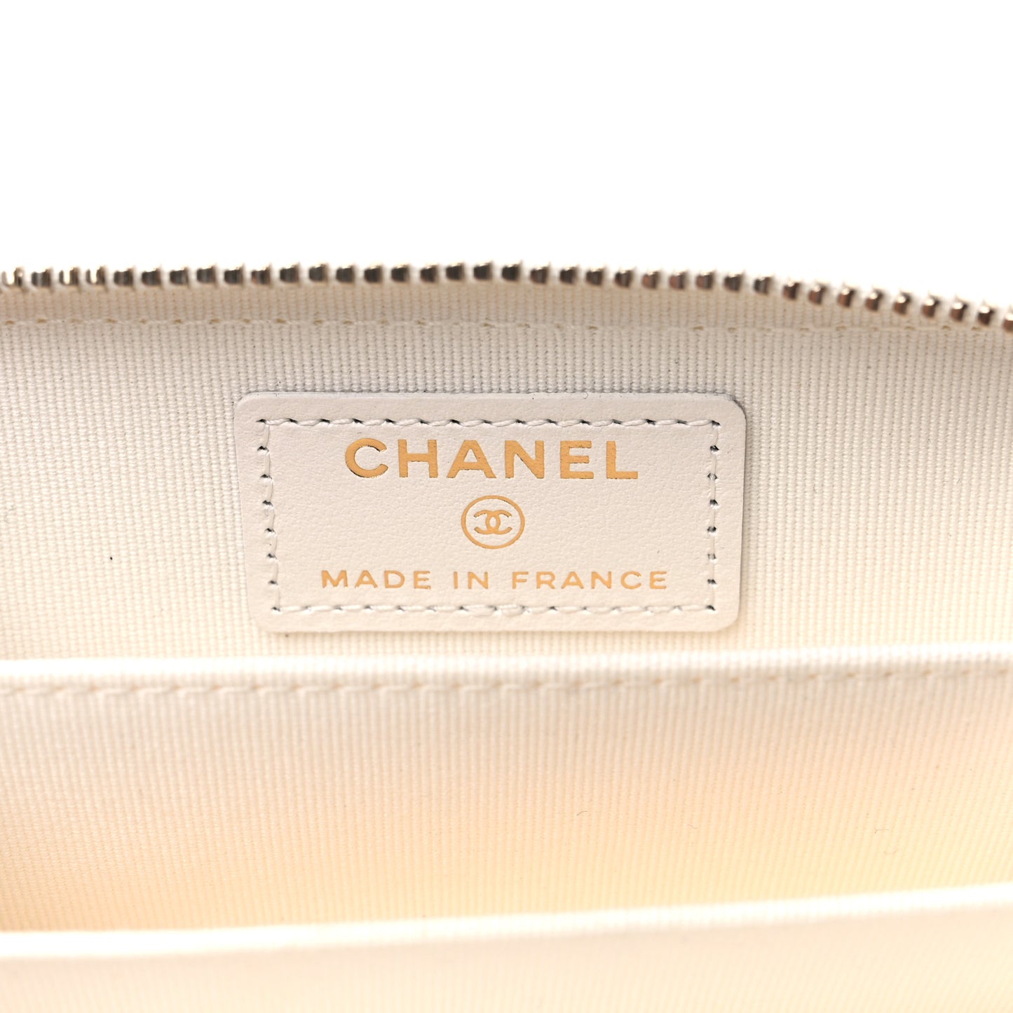 Caviar Quilted Zip Coin Purse White