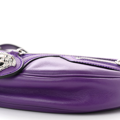 Versace Calfskin Small Repeat Zip Hobo Purple 9 of 9