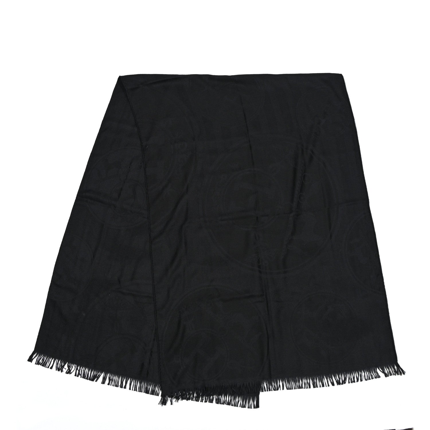 Hermes Cashmere Silk New Libris Stole Black 2 of 4