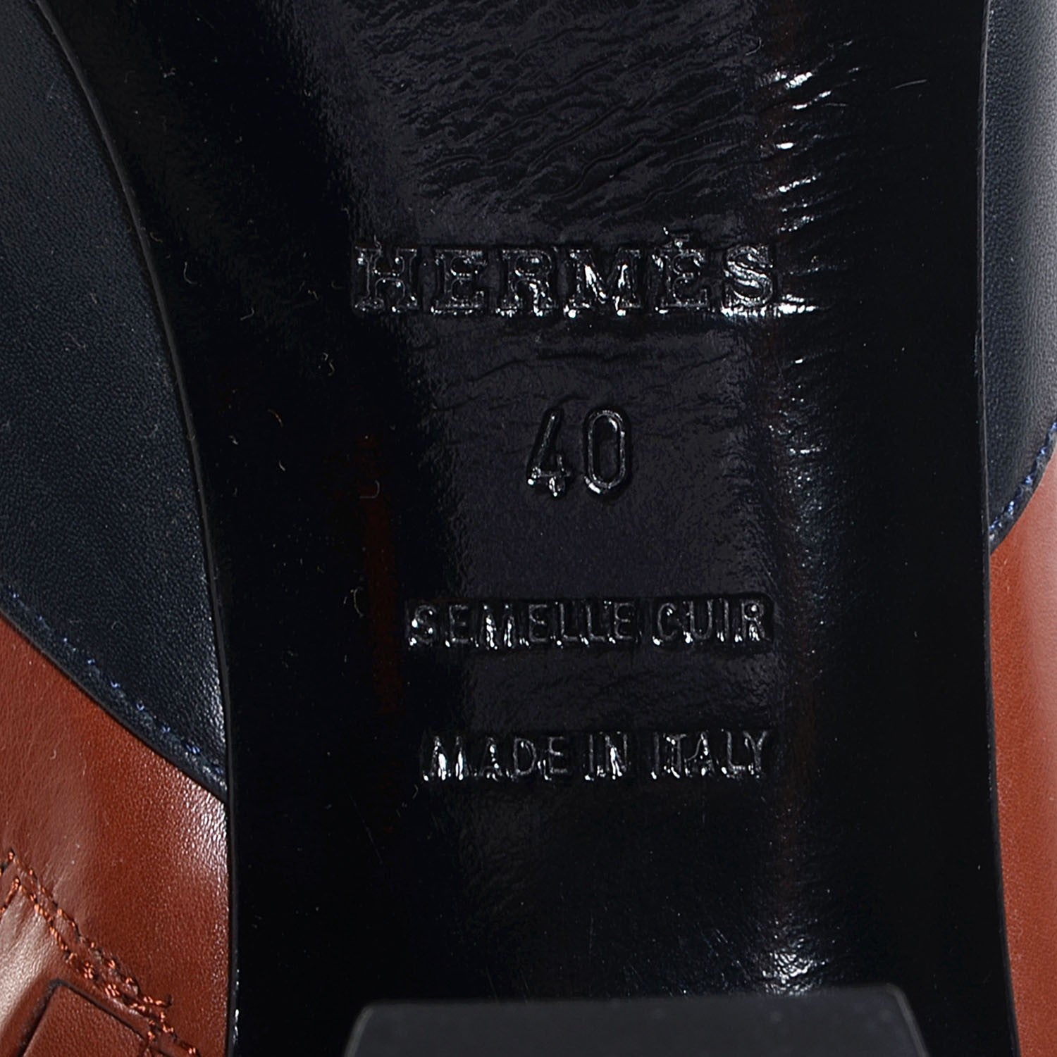 Hermes Boots 40 Black Brown 5 of 5