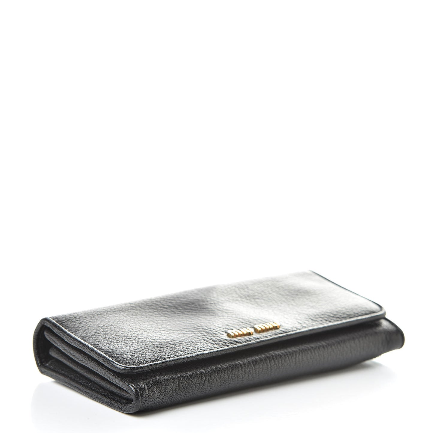 Goatskin Madras Flap Wallet Black