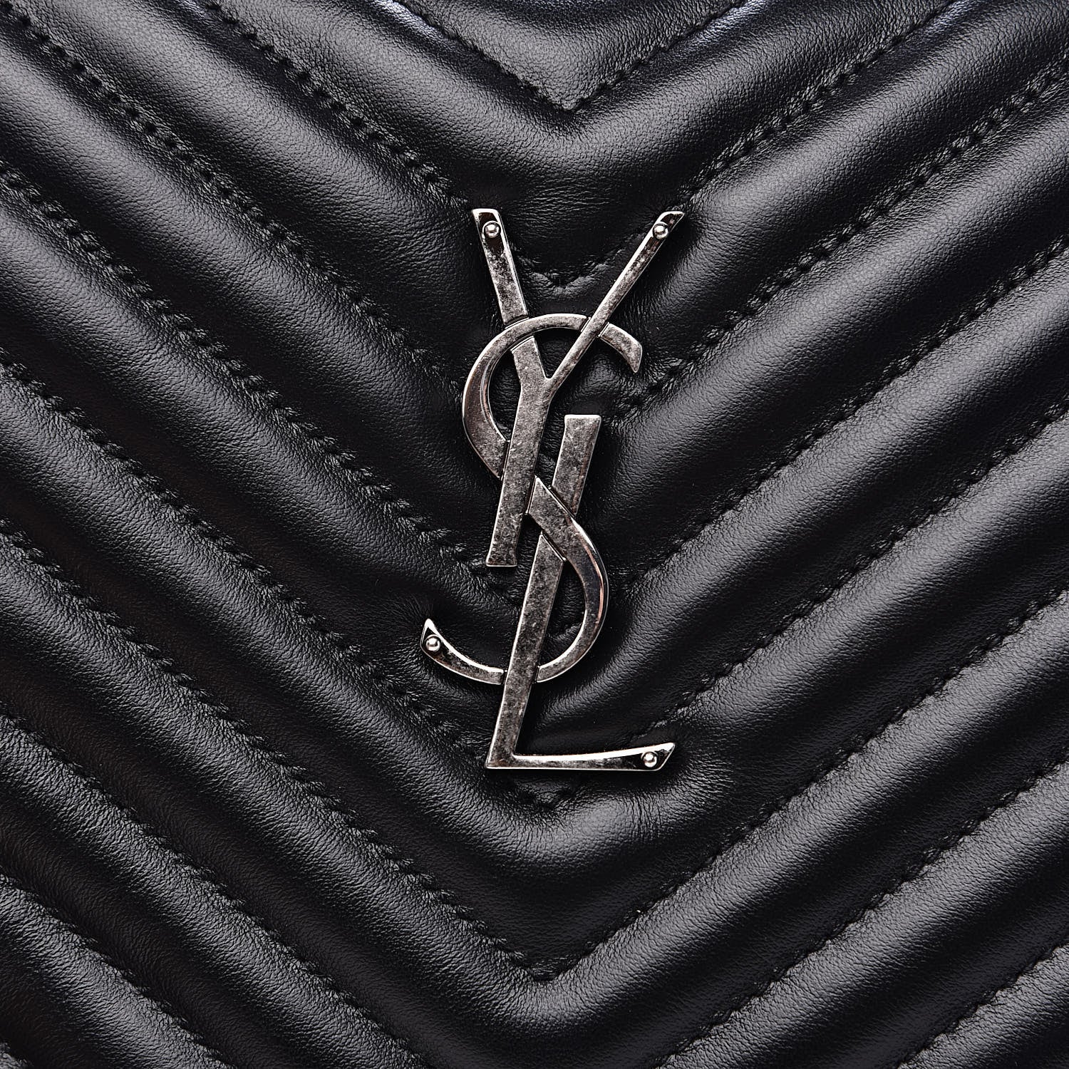 Saint Laurent Calfskin Matelasse Monogram Lou Camera Bag Black 10 of 10