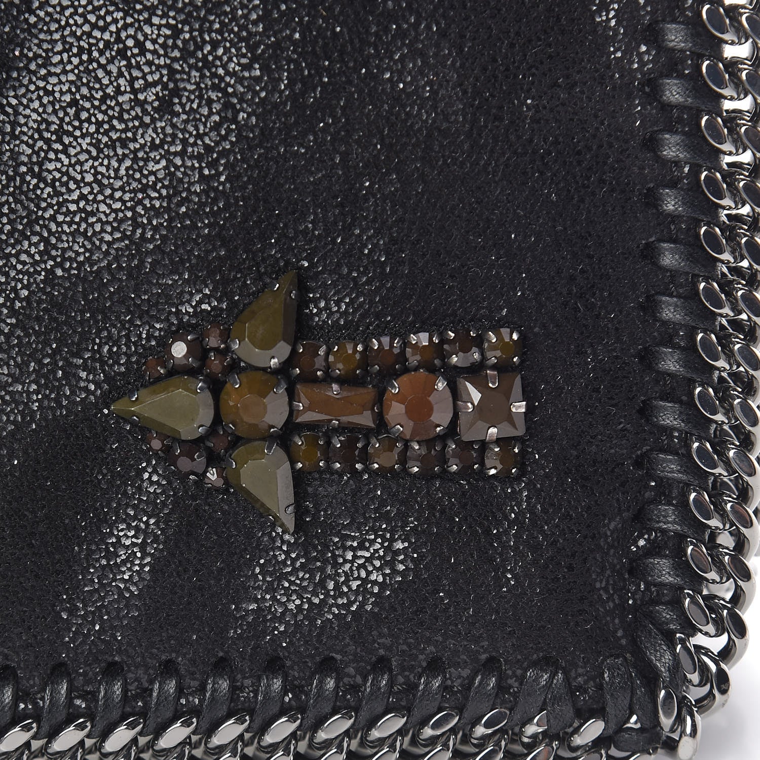 Stella McCartney Shaggy Deer Crystal Falabella Clutch Black 12 of 16