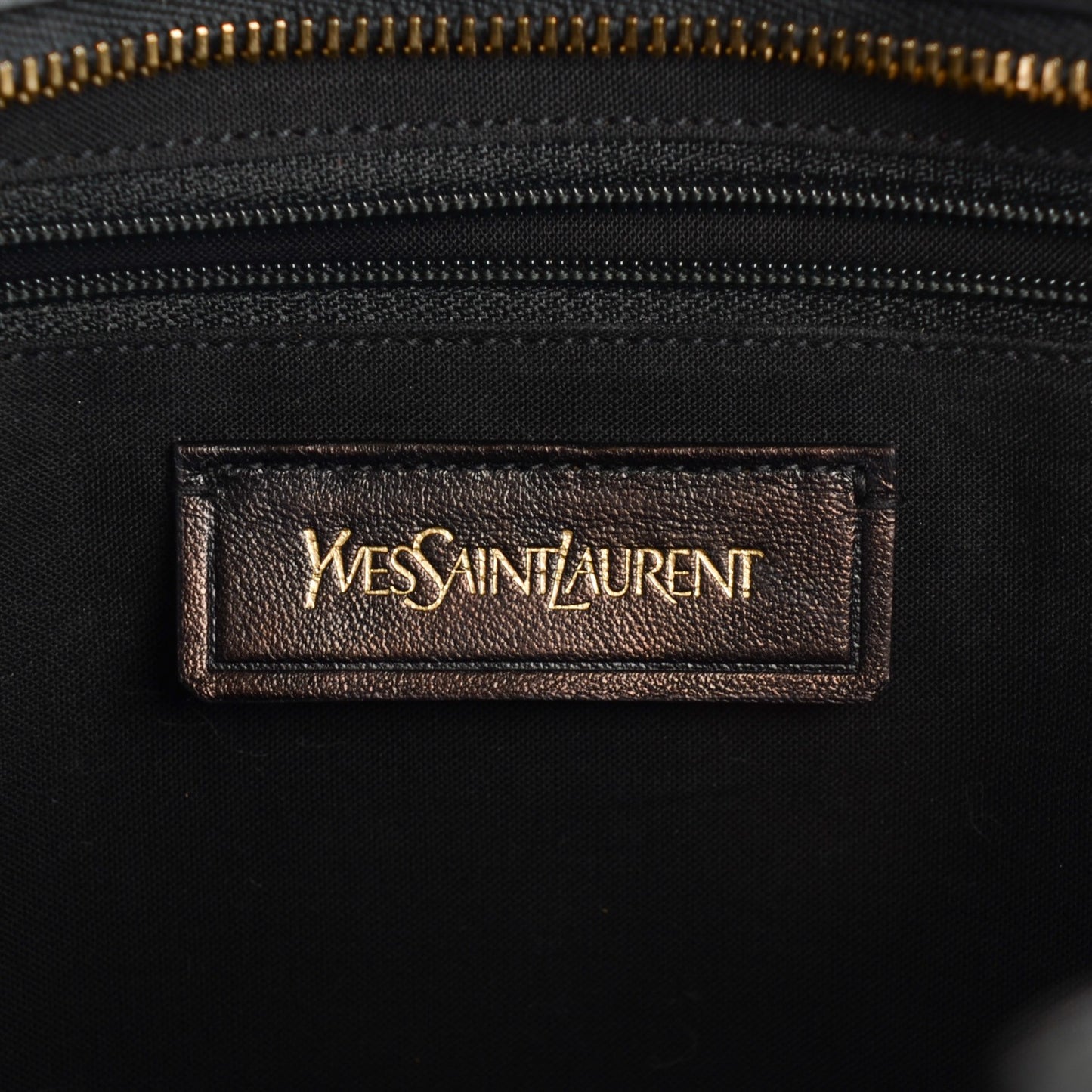 Textured Leather Classic Small Cabas Y Bag Black