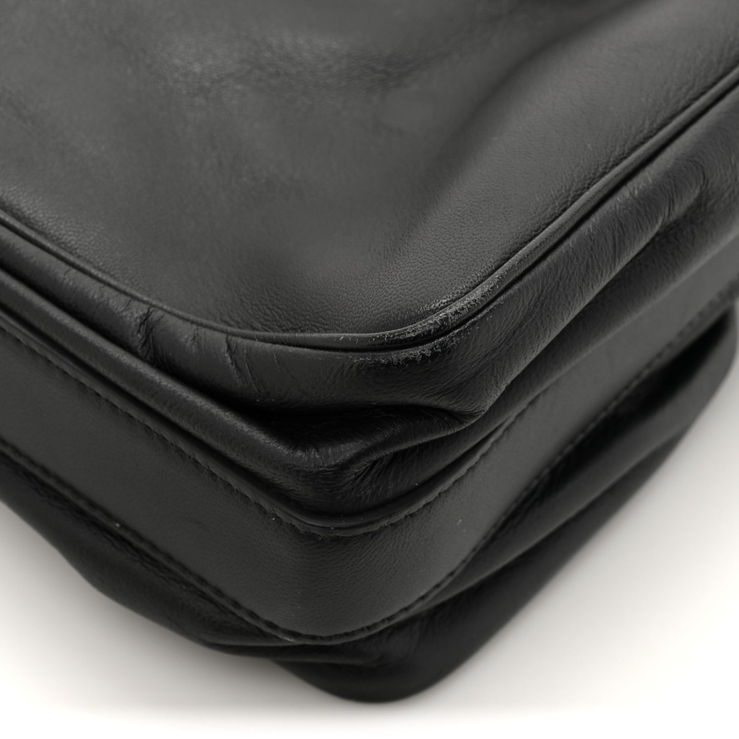 Nappa Intrecciato Small Double Pocket Flap Black