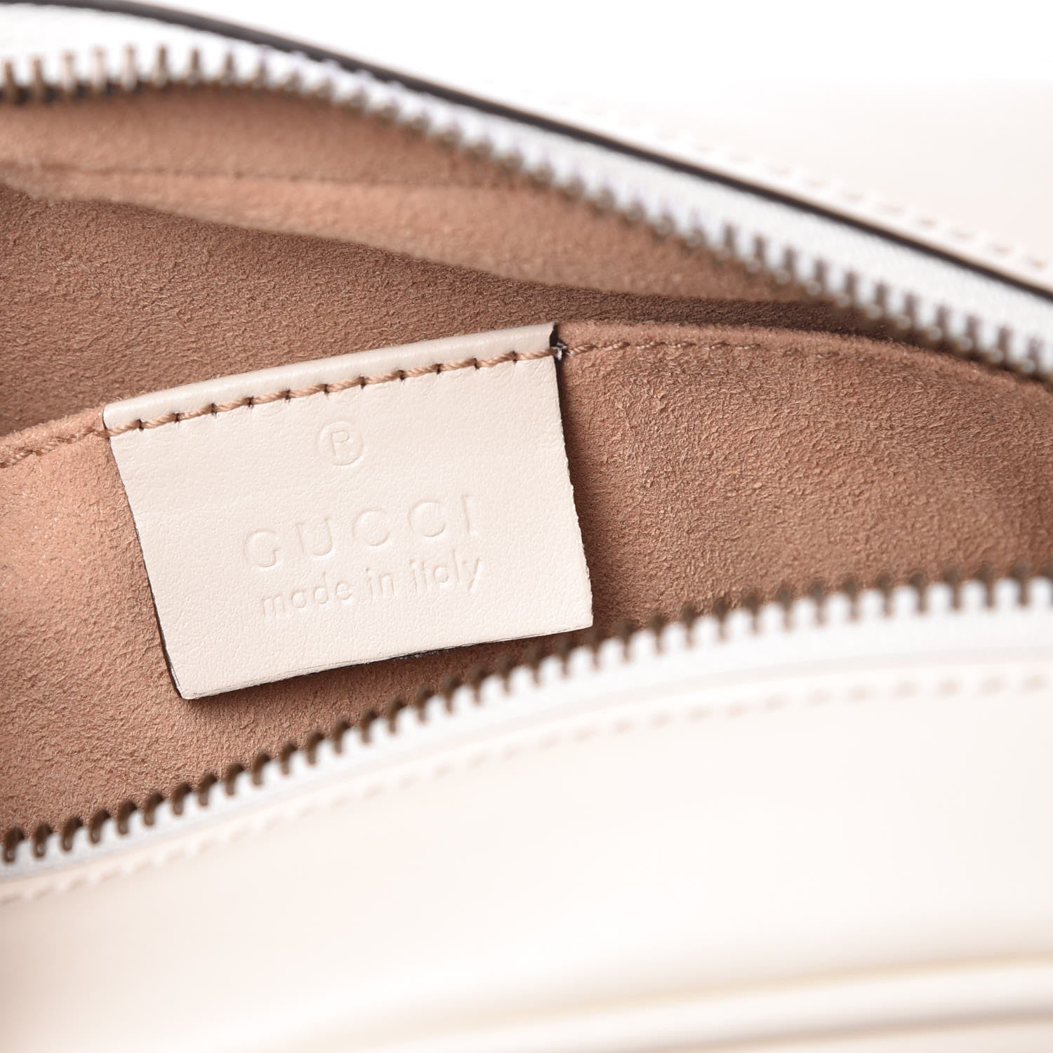 Gucci Calfskin Matelasse Mini GG Marmont Chain Shoulder Bag White 6 of 7