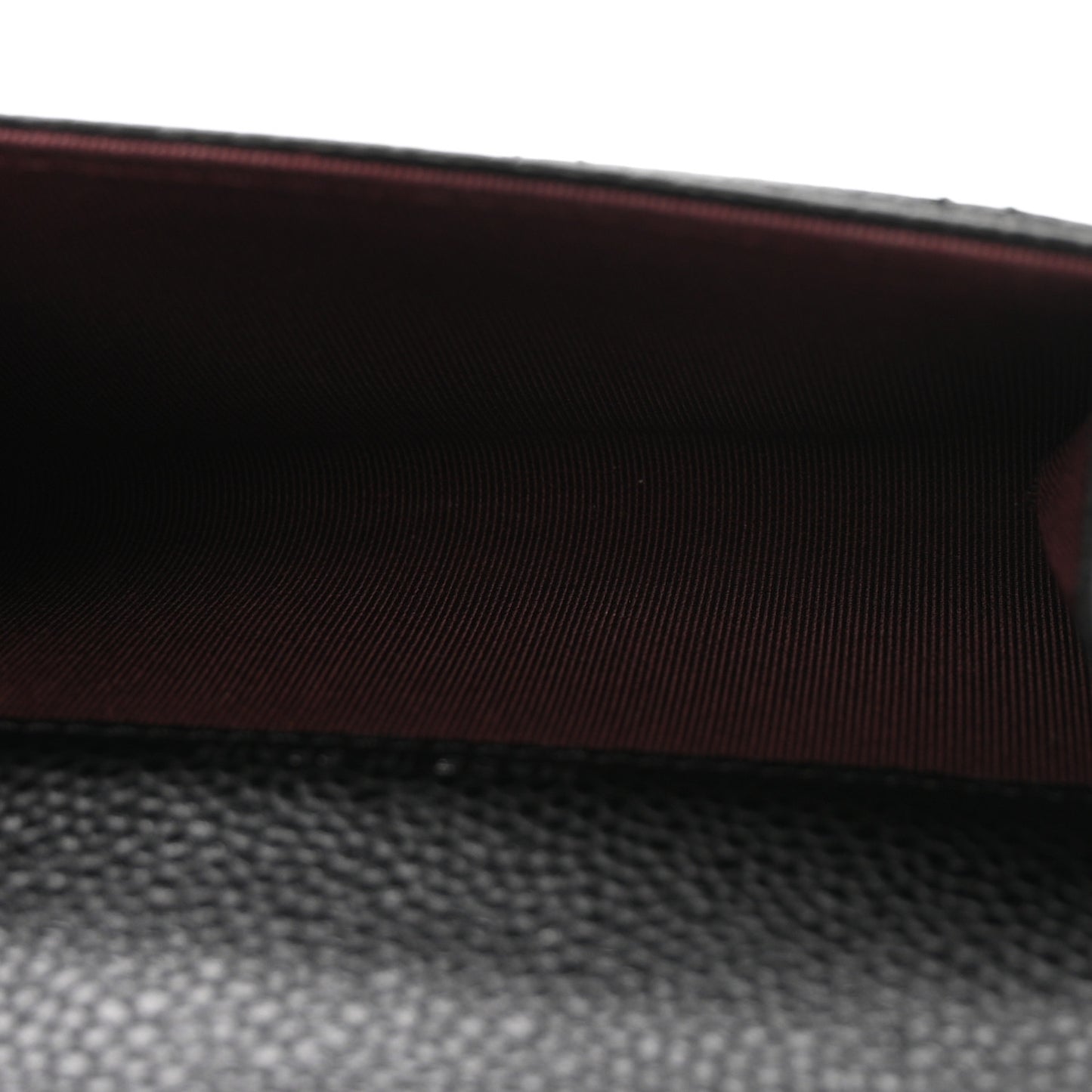 Caviar Quilted Flap Card Holder Black