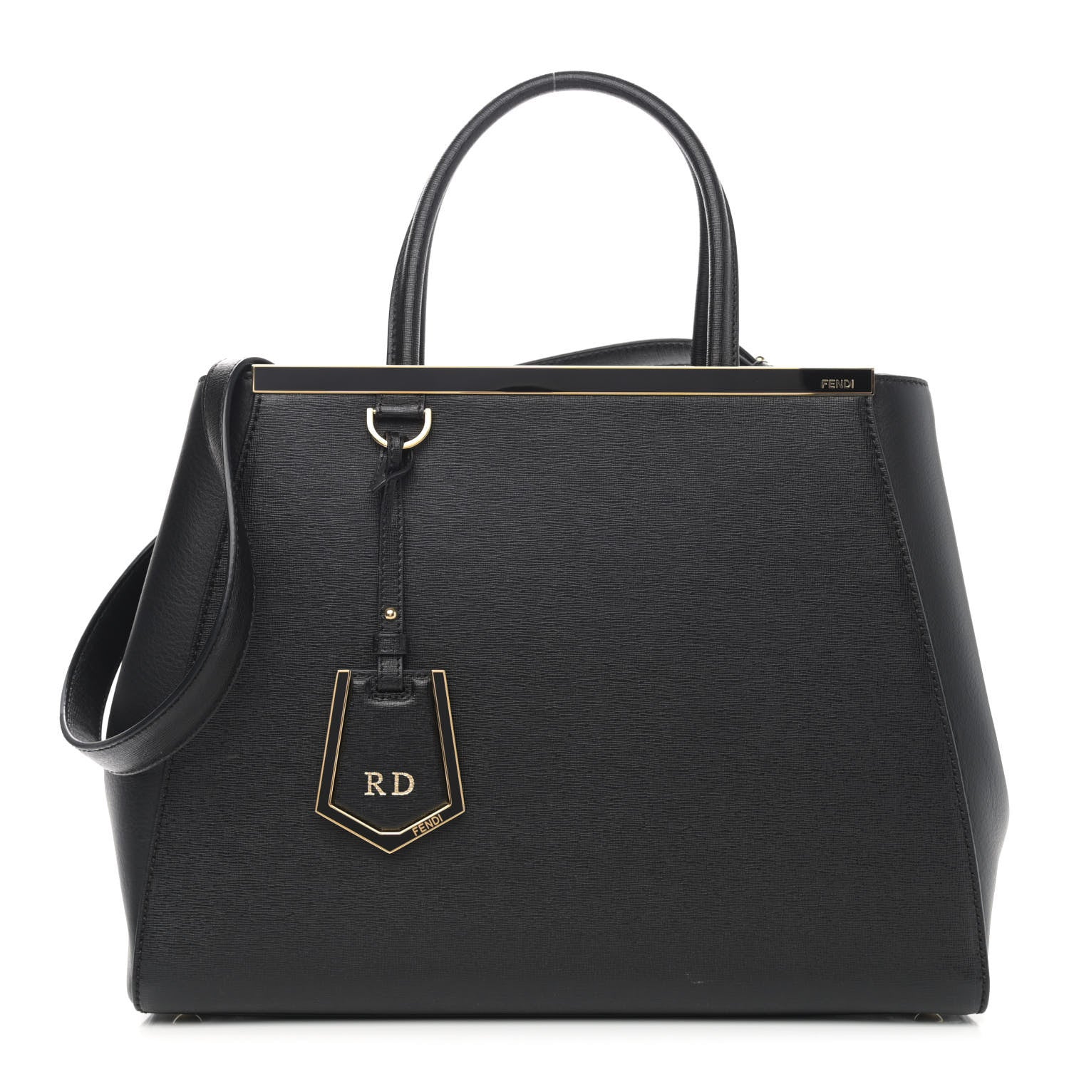Fendi Vitello Elite Regular 2Jours Tote Black 1 of 9