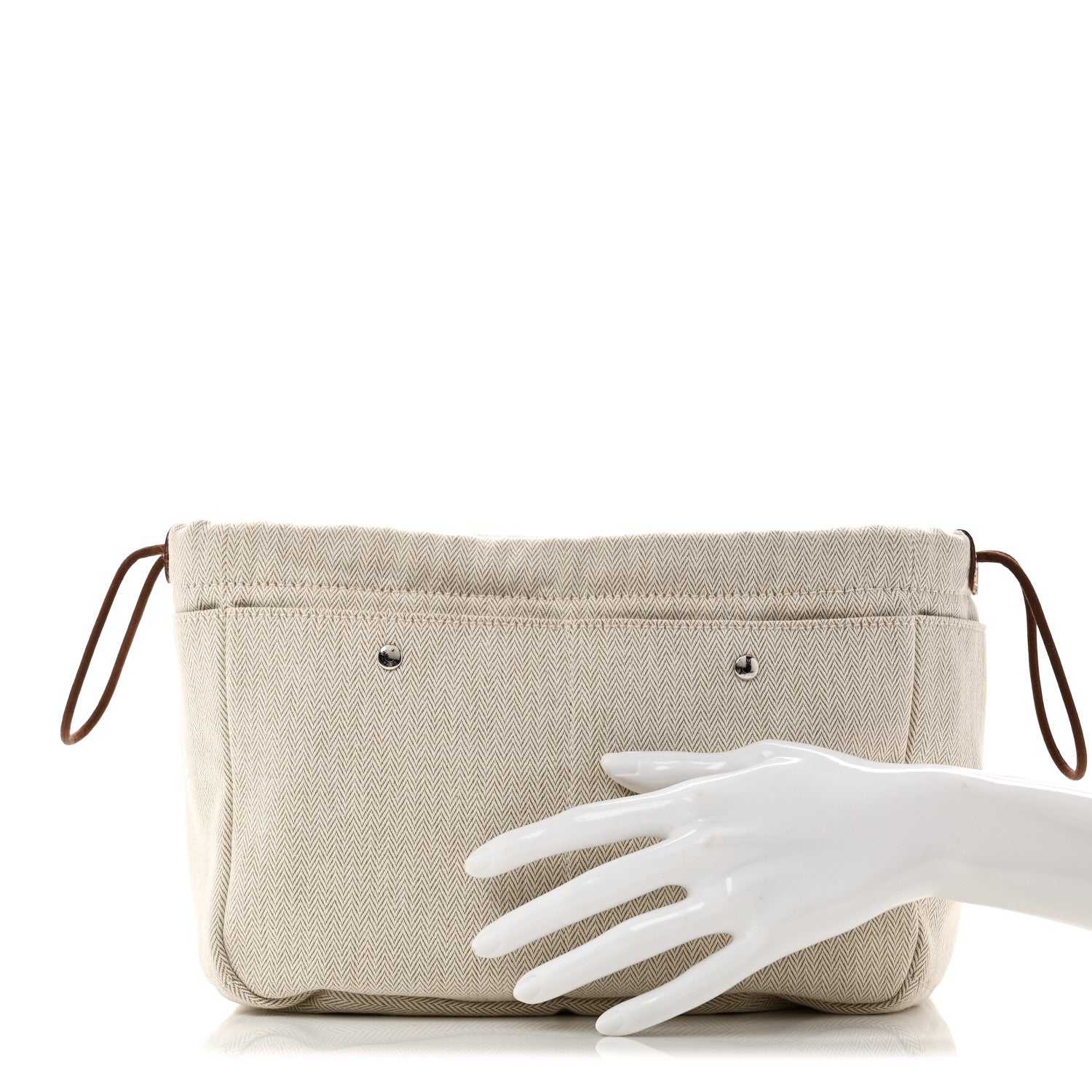 Hermes Canvas Barenia Fourbi 25 MM Pouch Naturel Fauve 2 of 10