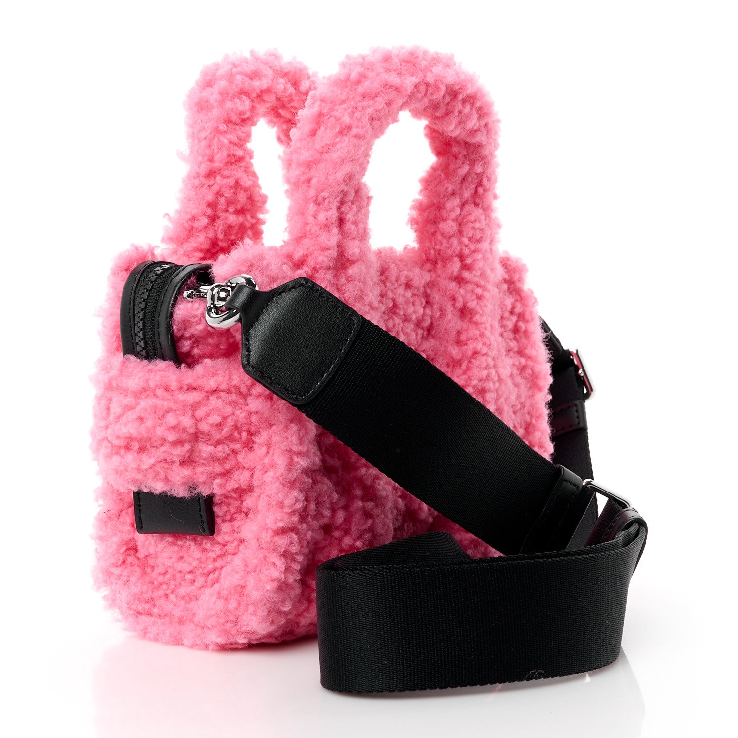 Marc Jacobs Polyester Cotton Mini The Teddy Traveler Tote Bag Fluffy Pink 3 of 11