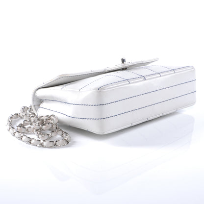 Chanel Lambskin Contrast Stitch Medium Flap White 4 of 10