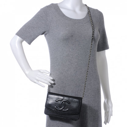 Chanel Caviar Wallet on Chain WOC Black 2 of 7