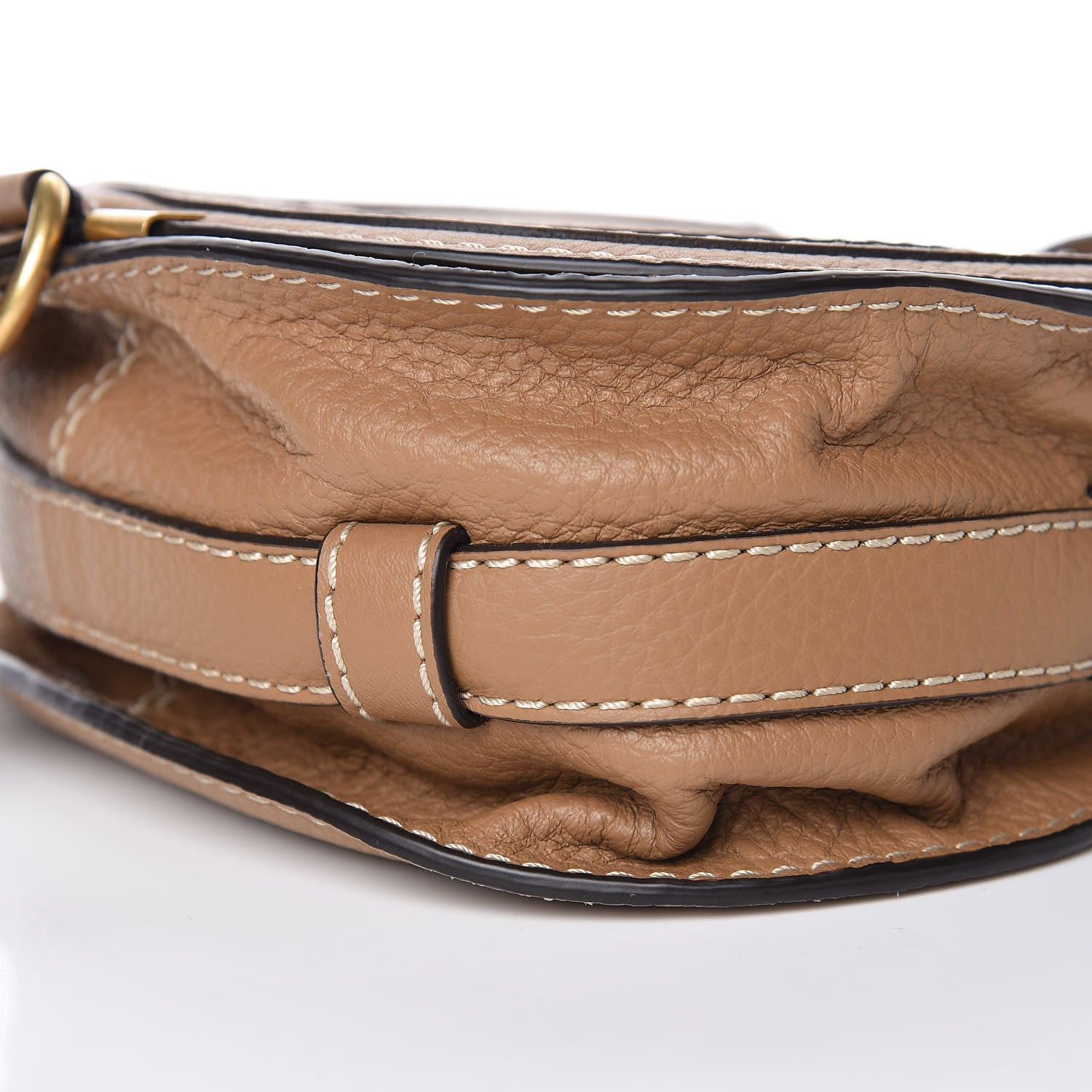 Chloe Calfskin Mini Marcie Round Crossbody Bag Nut 6 of 10