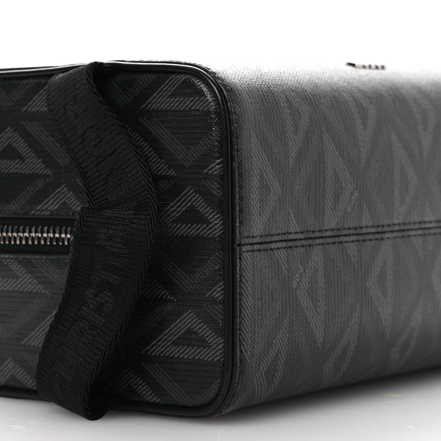 Canvas CD Diamond Lingot Toiletry Pouch Black