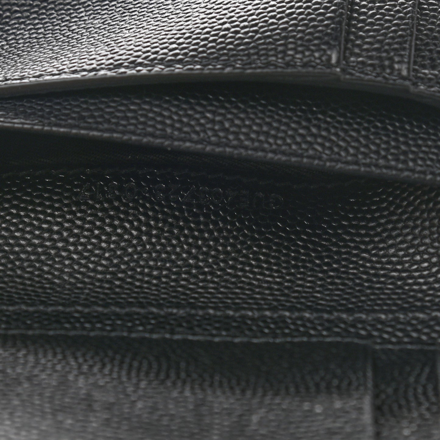 Grain De Poudre Matelasse Chevron Monogram Compact Zip Around Wallet Black