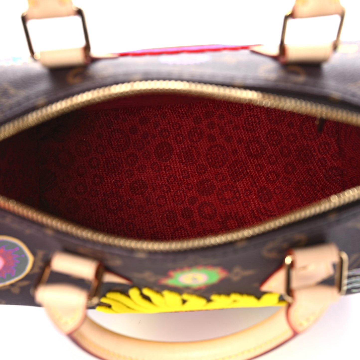 LV X YK Monogram Embroidered My Eternal Soul Speedy Bandouliere 25 Multicolor