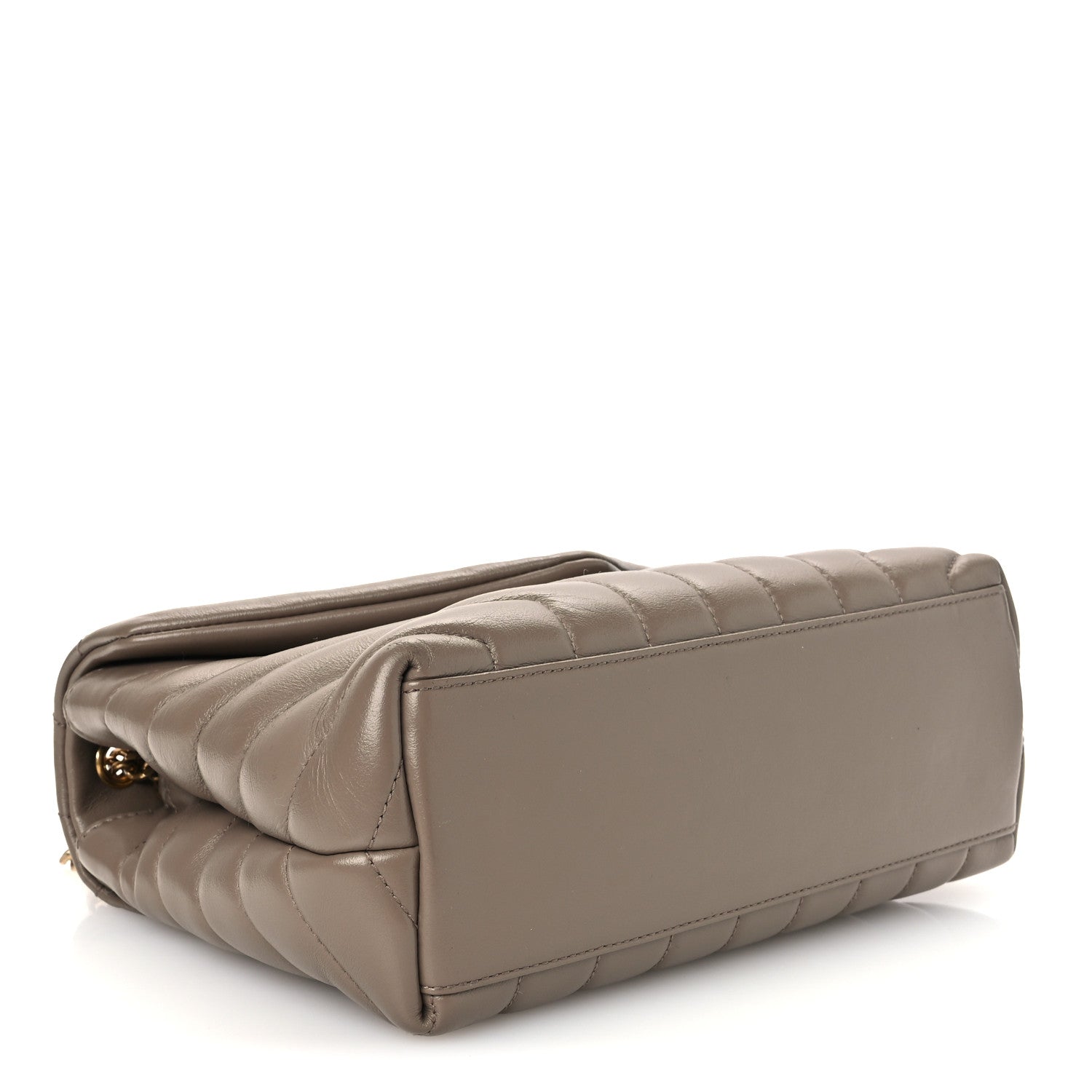 Saint Laurent Calfskin Y Quilted Monogram Small Loulou Chain Satchel Dark Beige 3 of 10