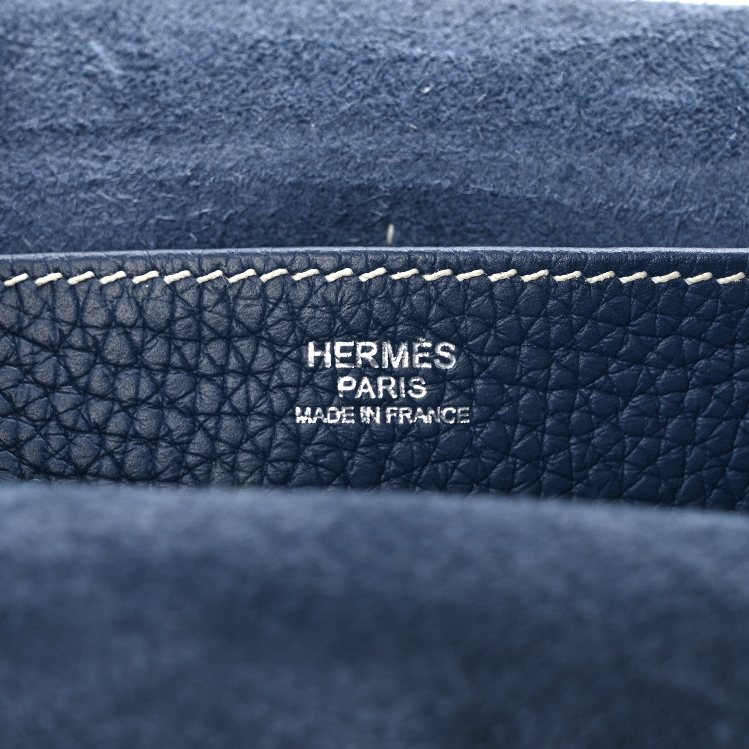 Hermes Taurillon Clemence Halzan 31 GM Bleu Encre 6 of 8