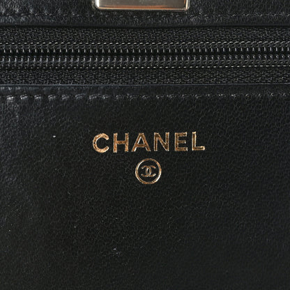 Chanel Lambskin Quilted Trendy CC Wallet On Chain WOC Black 6 of 10