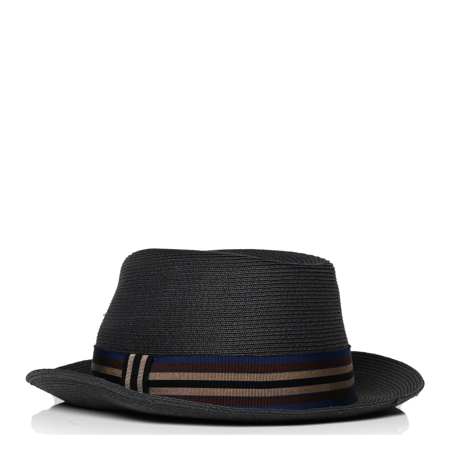 Hermes Straw Grosgrain Hat 60 3 of 5