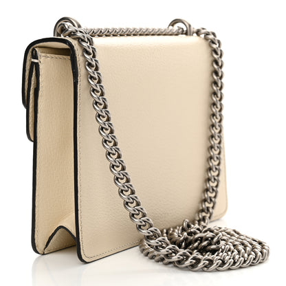 Gucci Textured Calfskin Crystal Mini Dionysus Shoulder Bag Mystic White 3 of 13