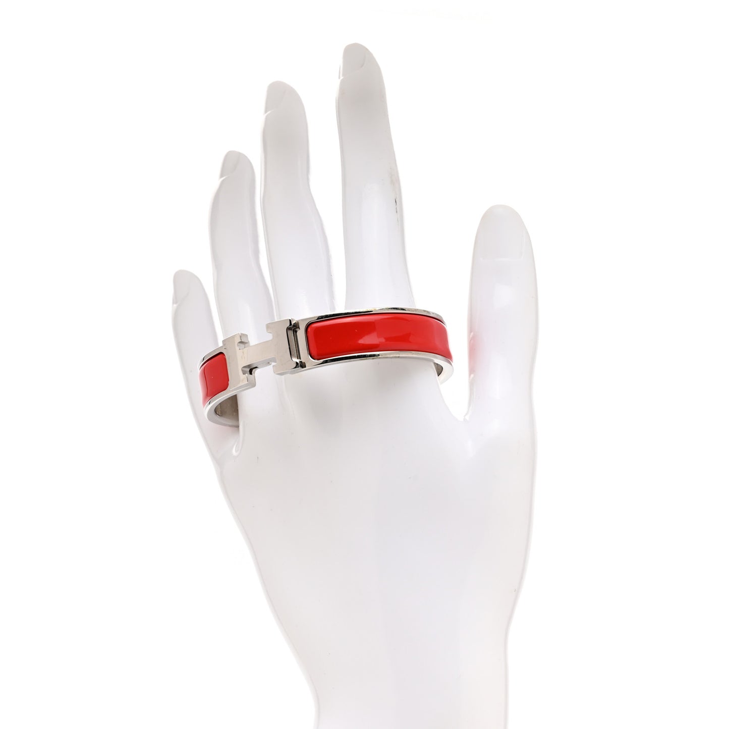 Enamel Narrow Clic Clac H Bracelet PM Red