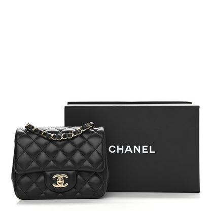 Chanel Lambskin Quilted Mini Square Flap Black 11 of 11