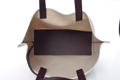 Valentino Garavani Canvas Large Escape Tote Natural Brown 6 of 12