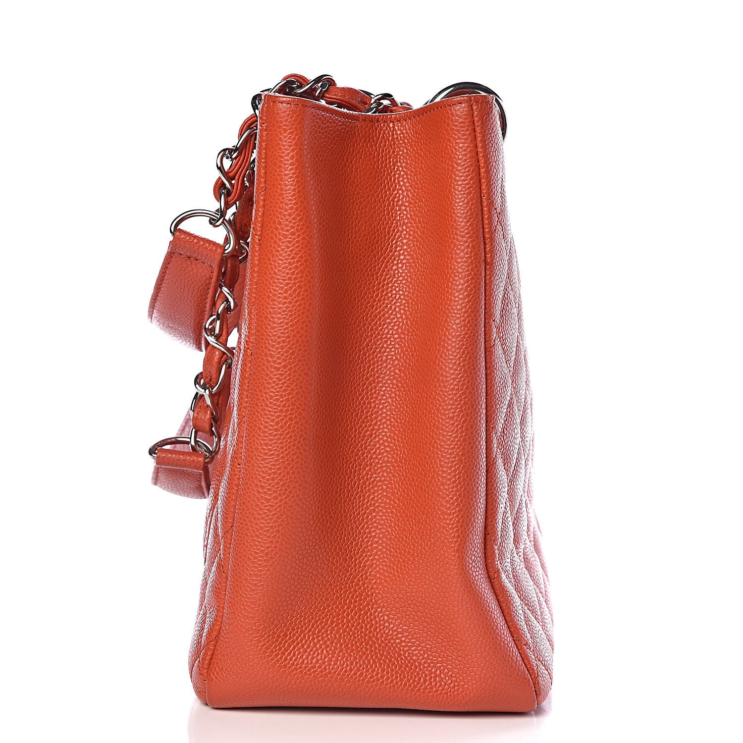 Chanel Caviar Quilted Grand Shopping Tote GST Orange 19 of 19