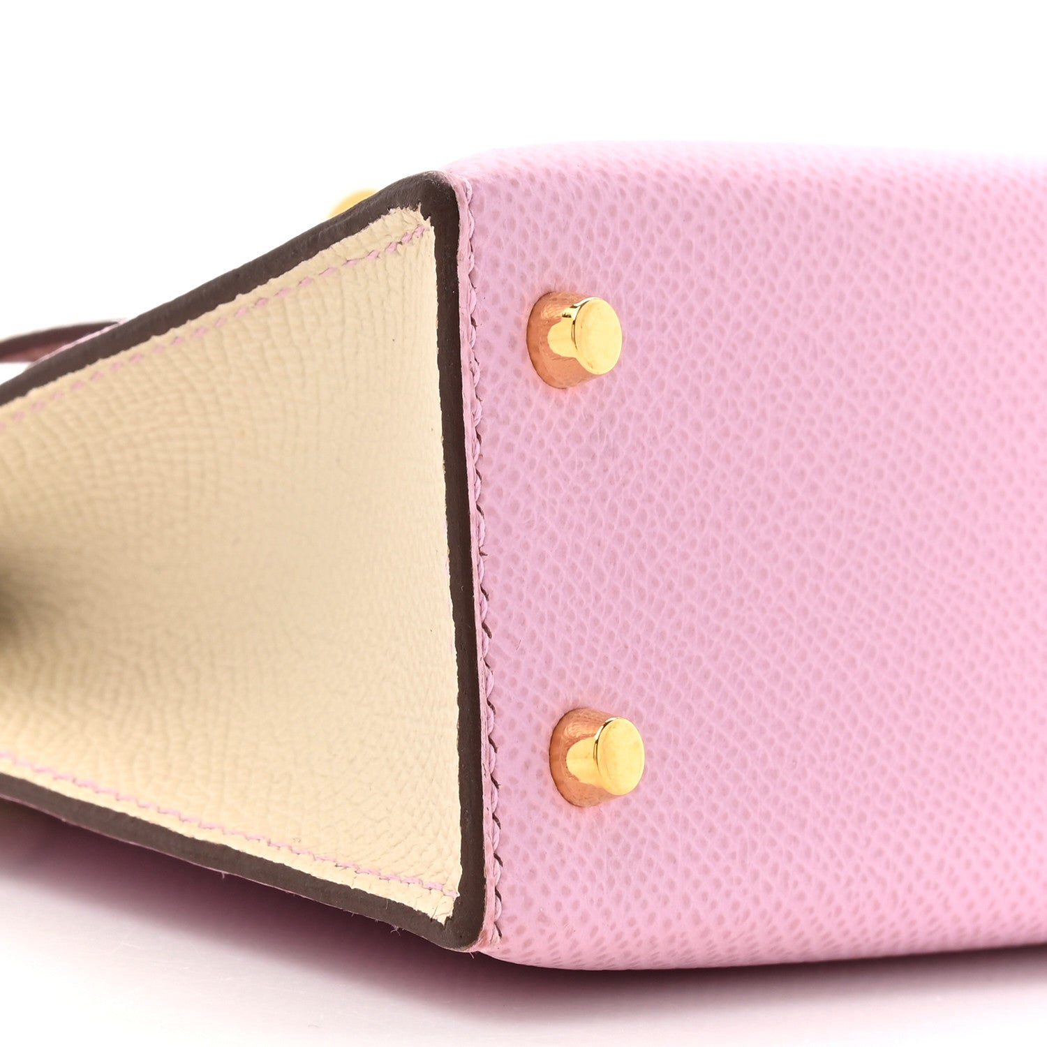Hermes Epsom Horseshoe Mini Kelly Sellier 20 Mauve Sylvestre Craie 10 of 16