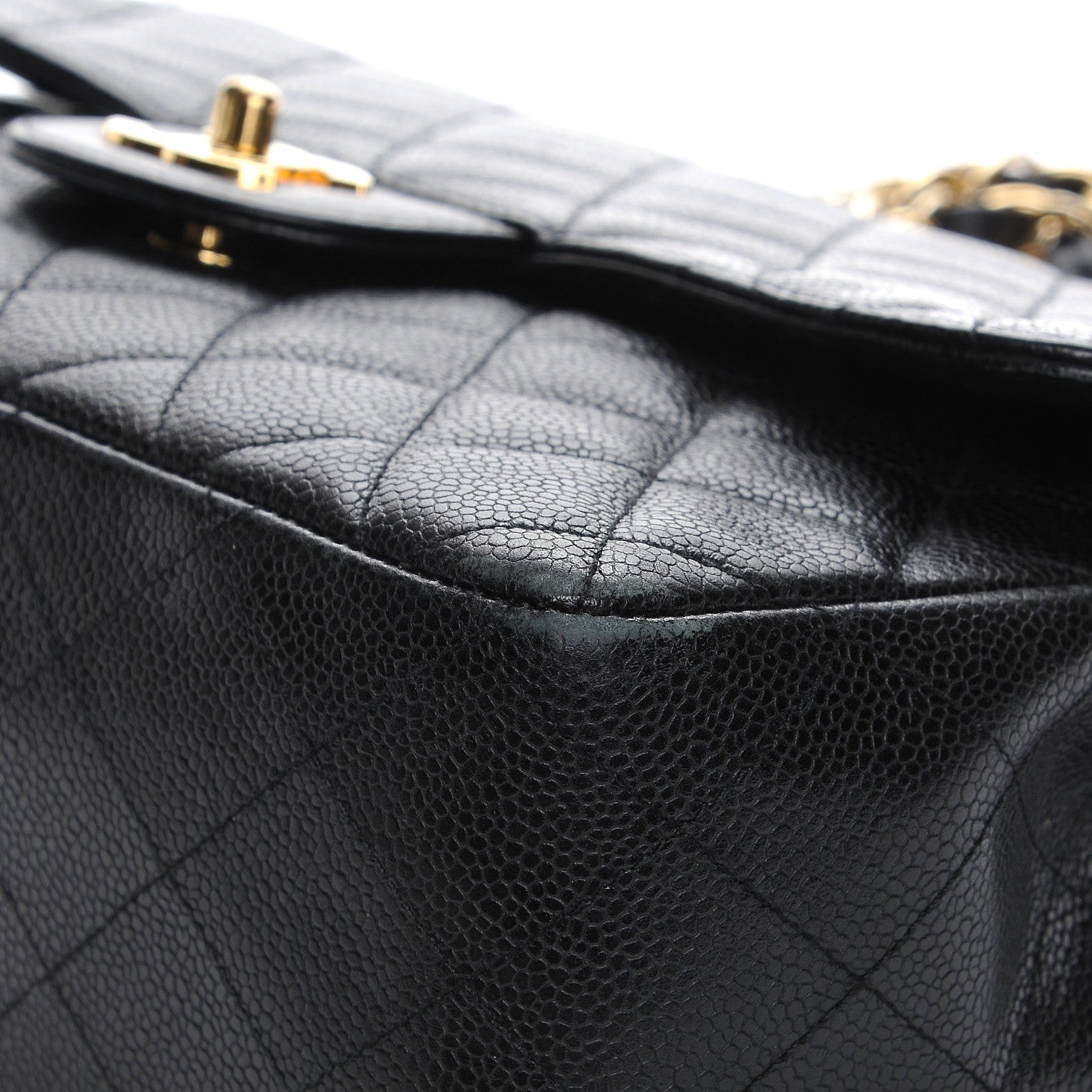 Chanel Caviar Quilted Jumbo Single Flap Black 9 of 12