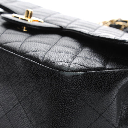 Chanel Caviar Quilted Jumbo Single Flap Black 9 of 12